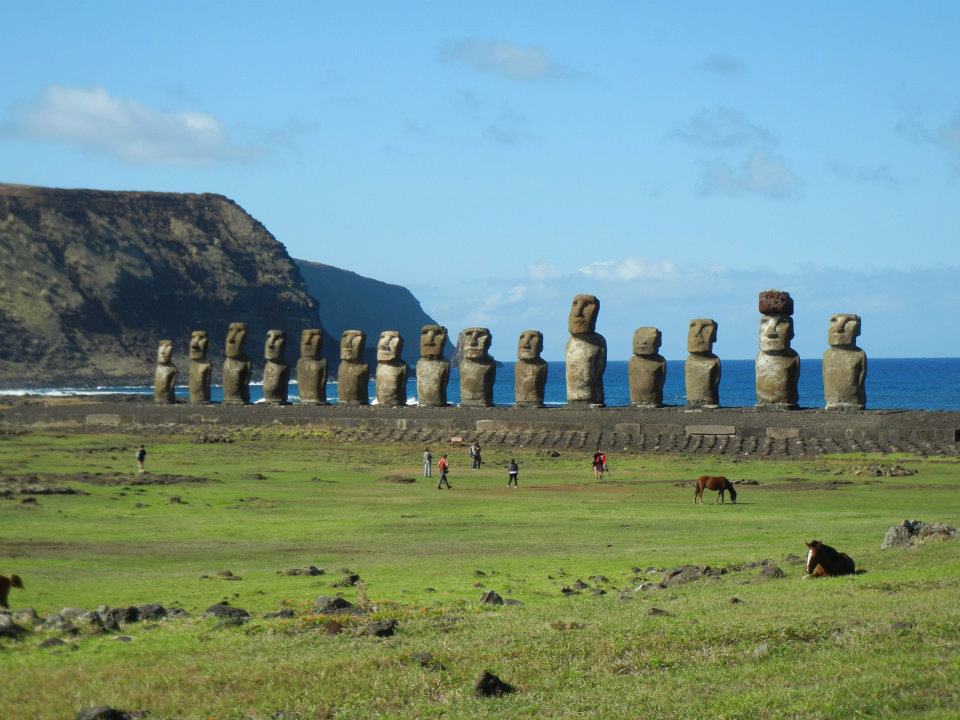 Statues in Easter Island, Chile