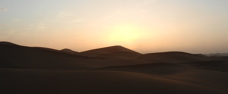 Sunset in the Sahara Desert, Morocco