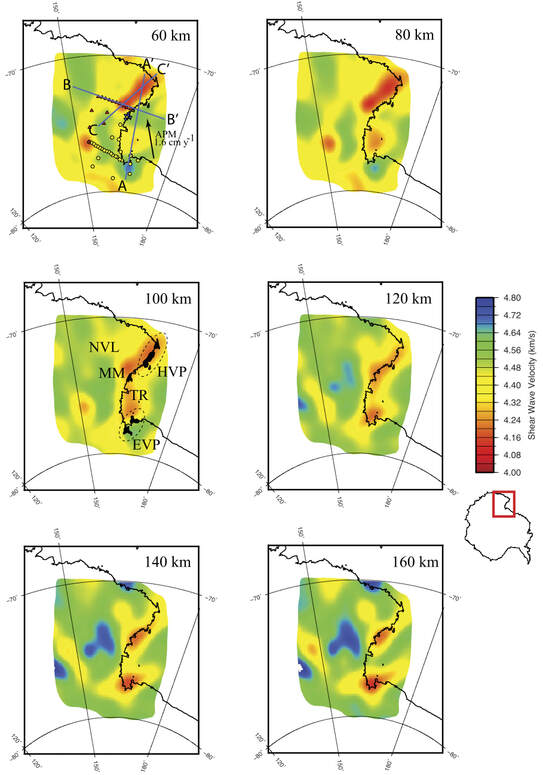 Map view images of the surface wave model created by Graw et al. (2016).